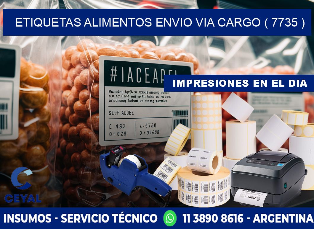 etiquetas alimentos envio via cargo ( 7735 )