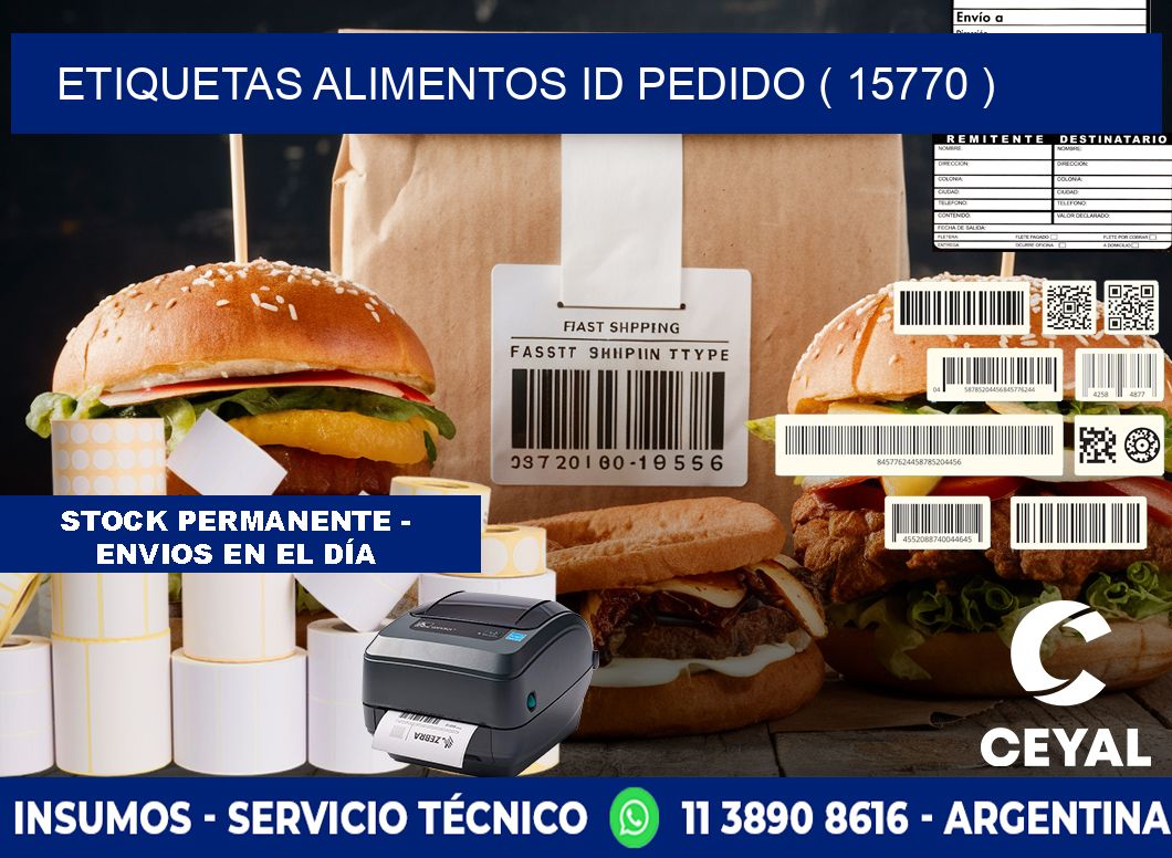etiquetas alimentos id pedido ( 15770 )