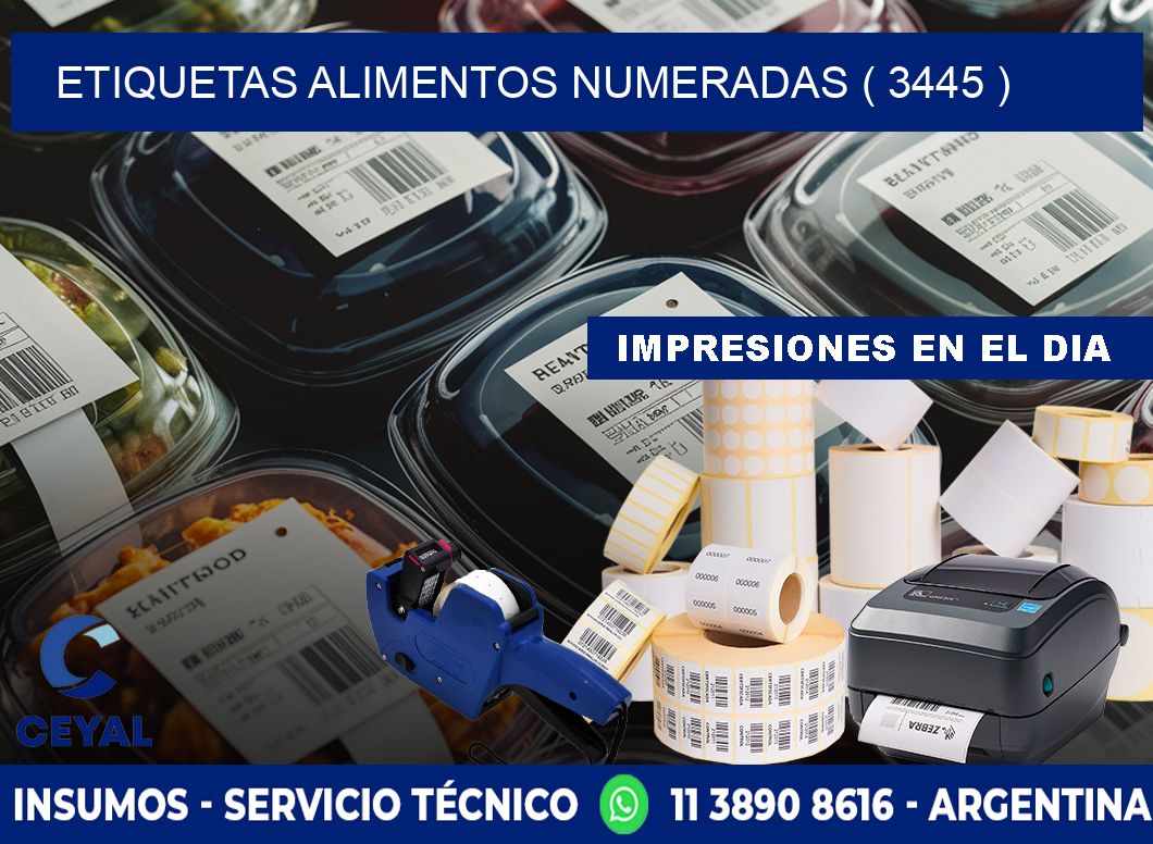 etiquetas alimentos numeradas ( 3445 )