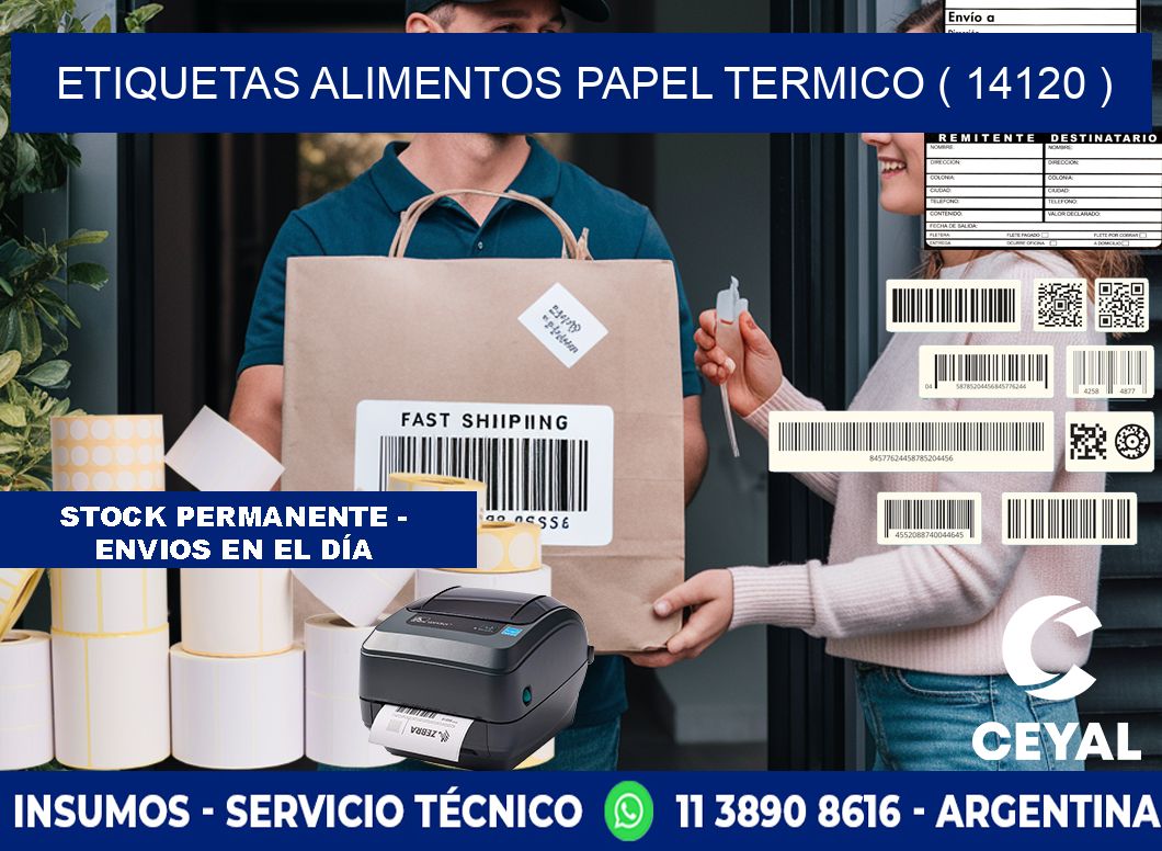 etiquetas alimentos papel termico ( 14120 )