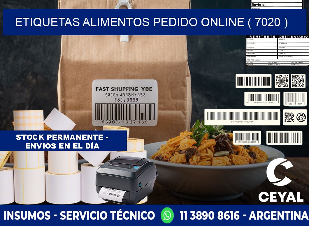 etiquetas alimentos pedido online ( 7020 )