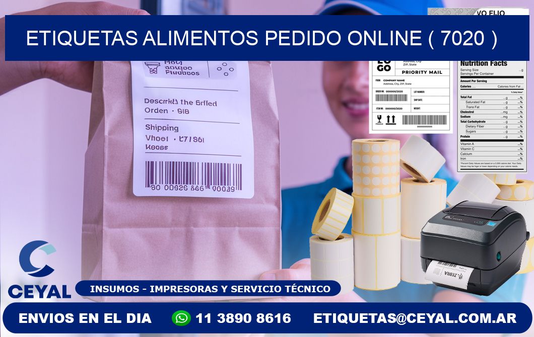 etiquetas alimentos pedido online ( 7020 )