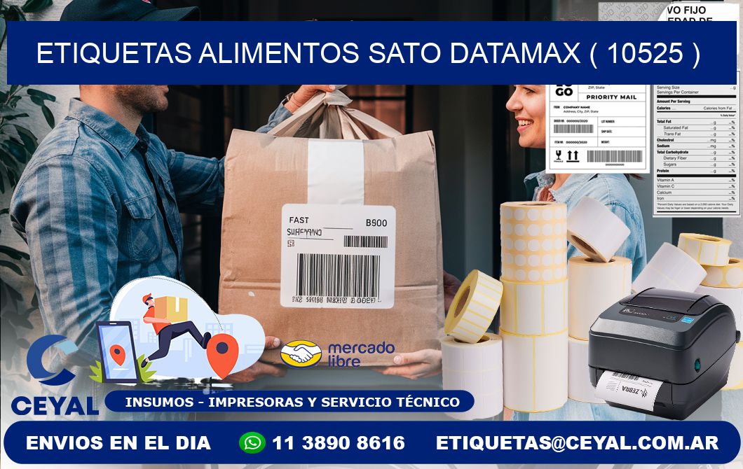 etiquetas alimentos sato datamax ( 10525 )