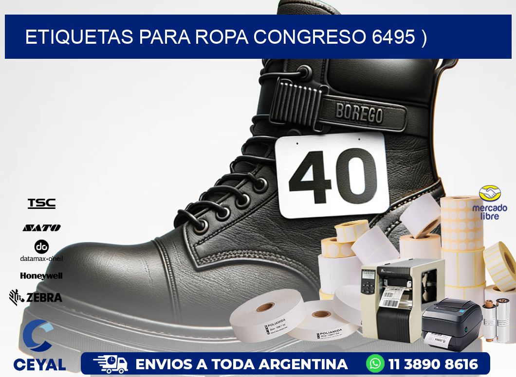 etiquetas para ropa congreso 6495 )