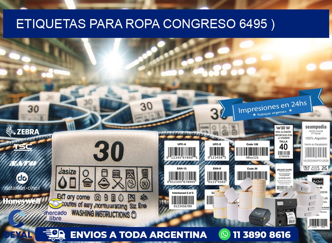 etiquetas para ropa congreso 6495 )
