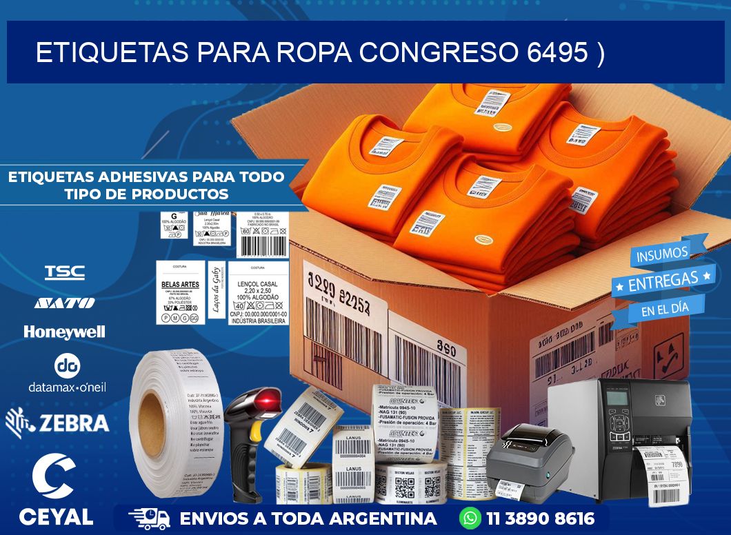 etiquetas para ropa congreso 6495 )