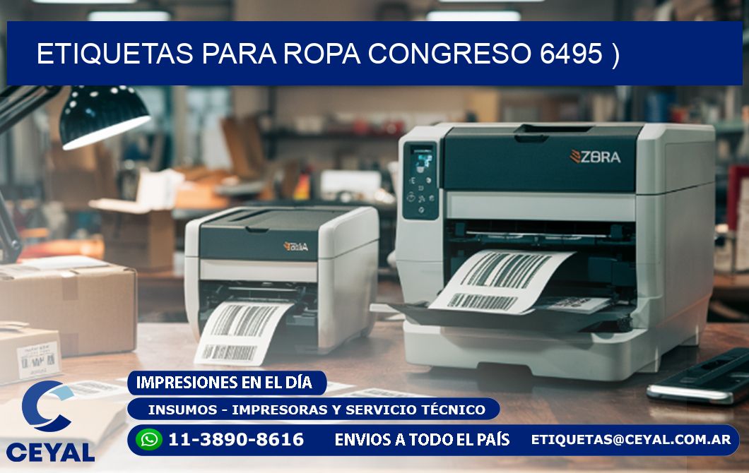 etiquetas para ropa congreso 6495 )