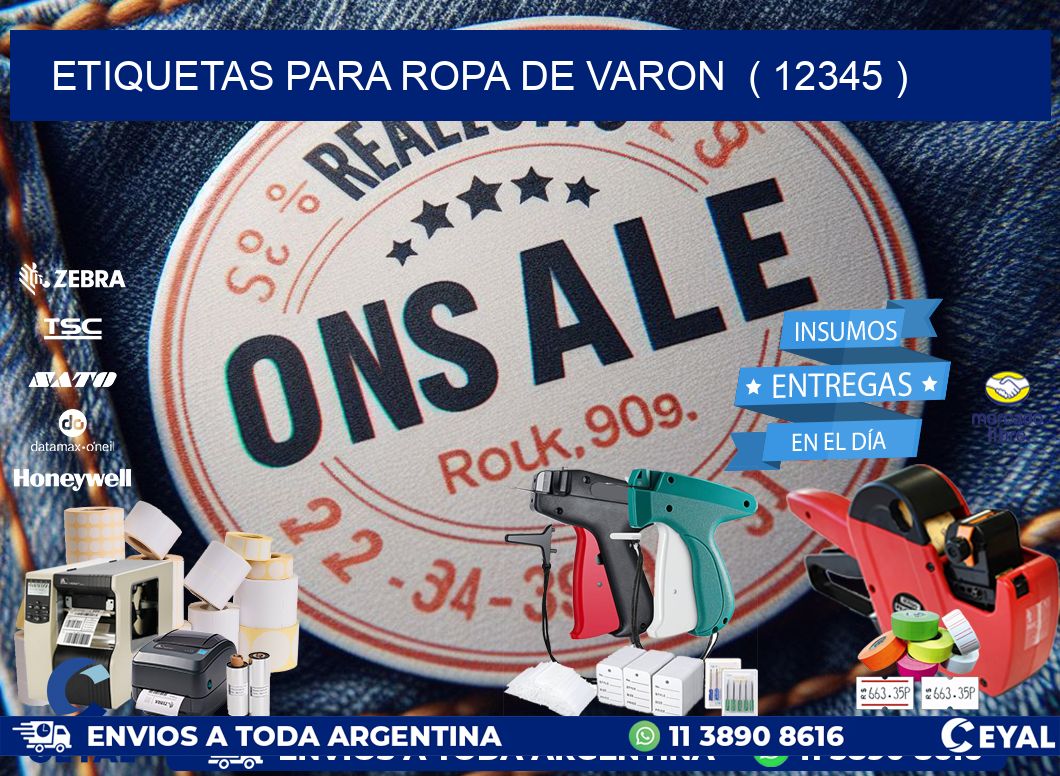 etiquetas para ropa de varon ( 12345 )