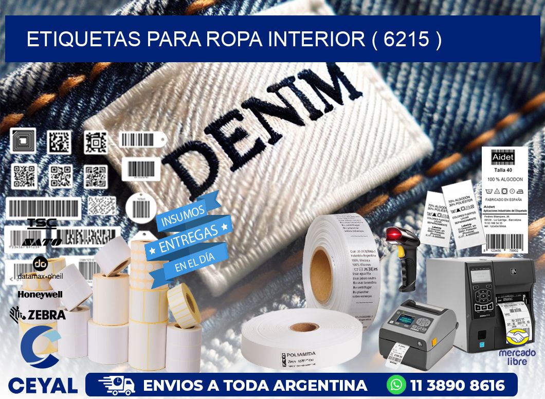 etiquetas para ropa interior ( 6215 )