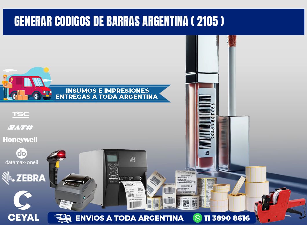 generar codigos de barras argentina ( 2105 )