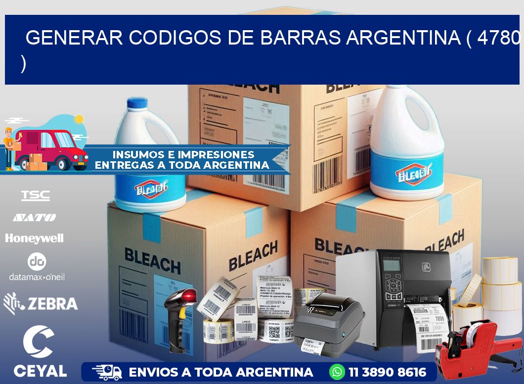 generar codigos de barras argentina ( 4780 )