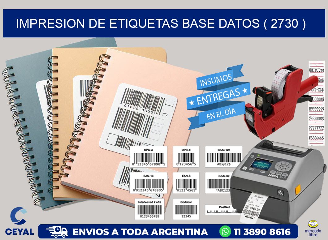 impresion de etiquetas base datos ( 2730 )