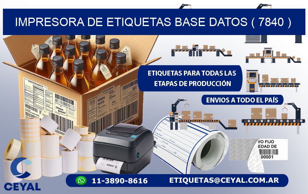 impresora de etiquetas base datos ( 7840 )