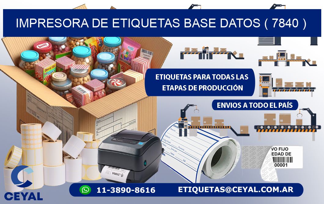 impresora de etiquetas base datos ( 7840 )