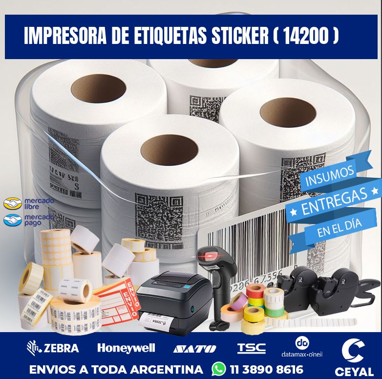 impresora de etiquetas sticker ( 14200 )