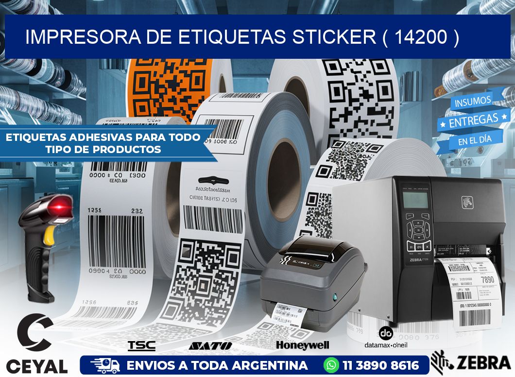 impresora de etiquetas sticker ( 14200 )