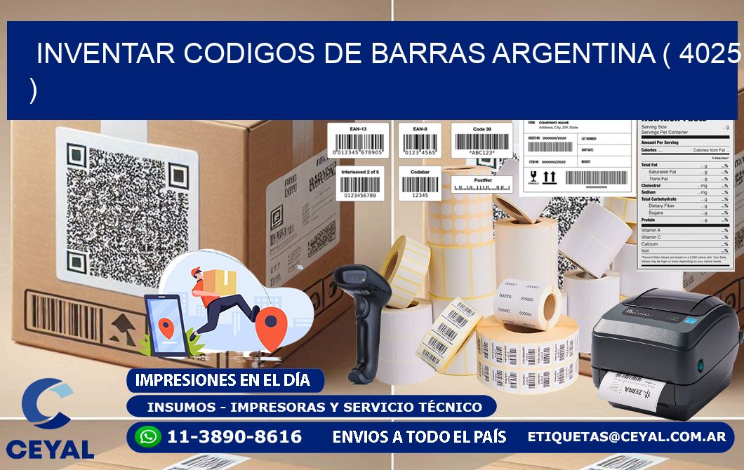 inventar codigos de barras argentina ( 4025 )