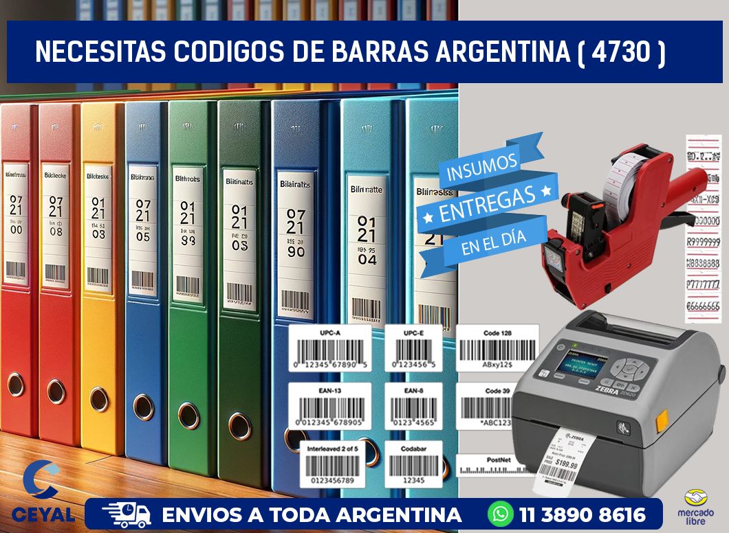 necesitas codigos de barras argentina ( 4730 )