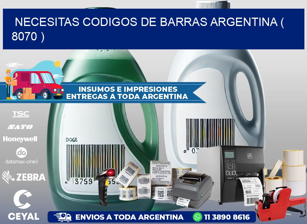 necesitas codigos de barras argentina ( 8070 )