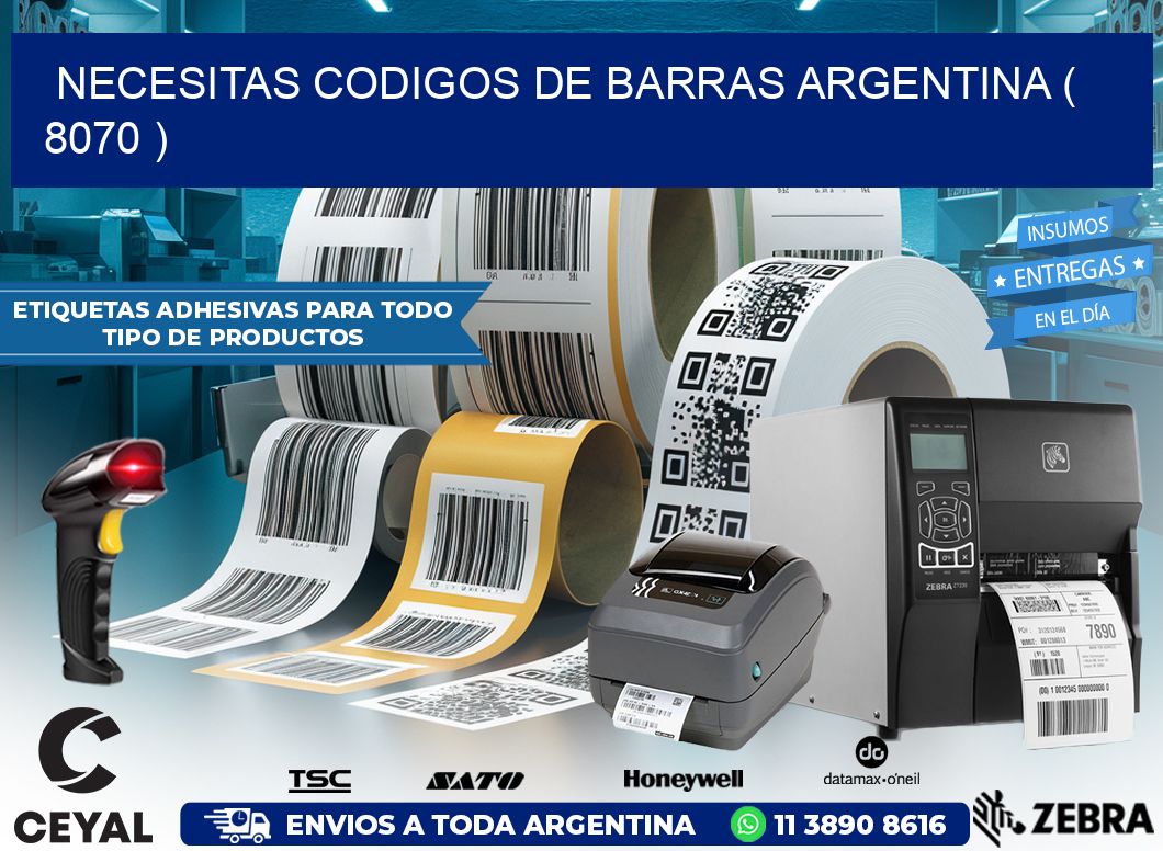 necesitas codigos de barras argentina ( 8070 )