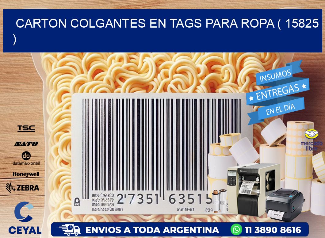 CARTON COLGANTES EN TAGS PARA ROPA ( 15825 )