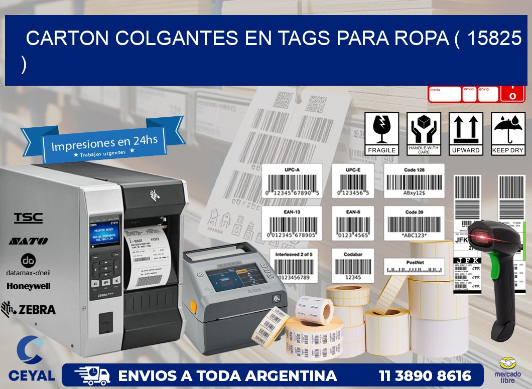 CARTON COLGANTES EN TAGS PARA ROPA ( 15825 )