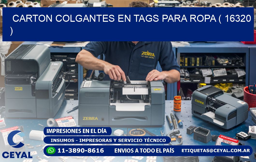 CARTON COLGANTES EN TAGS PARA ROPA ( 16320 )