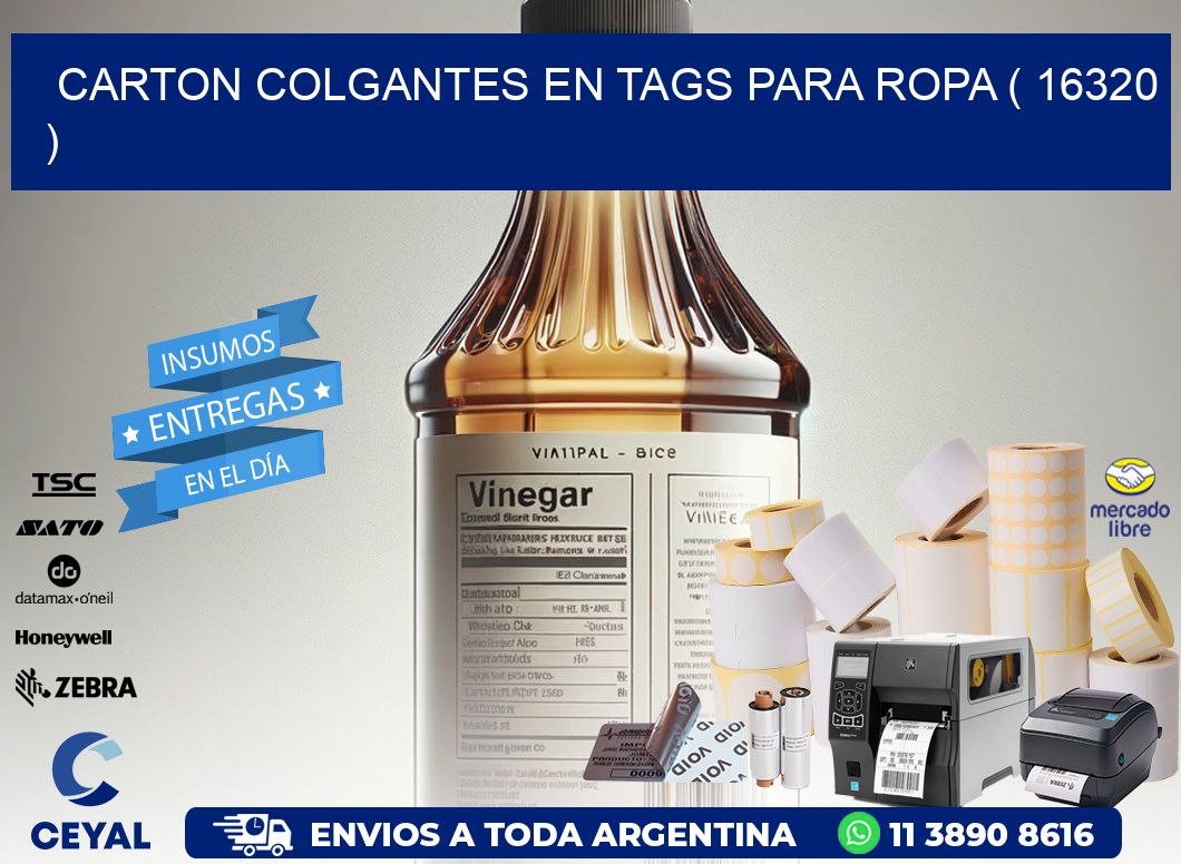 CARTON COLGANTES EN TAGS PARA ROPA ( 16320 )