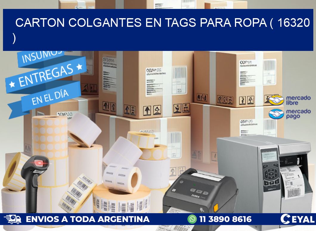 CARTON COLGANTES EN TAGS PARA ROPA ( 16320 )