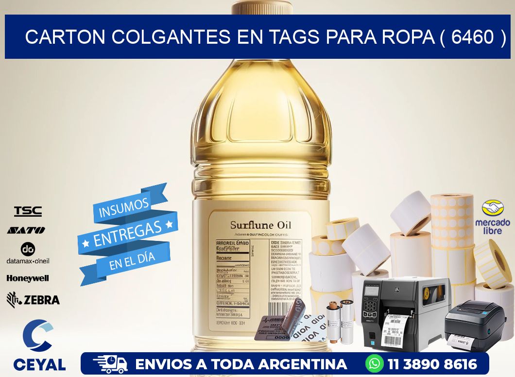 CARTON COLGANTES EN TAGS PARA ROPA ( 6460 )