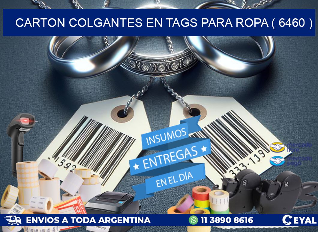CARTON COLGANTES EN TAGS PARA ROPA ( 6460 )