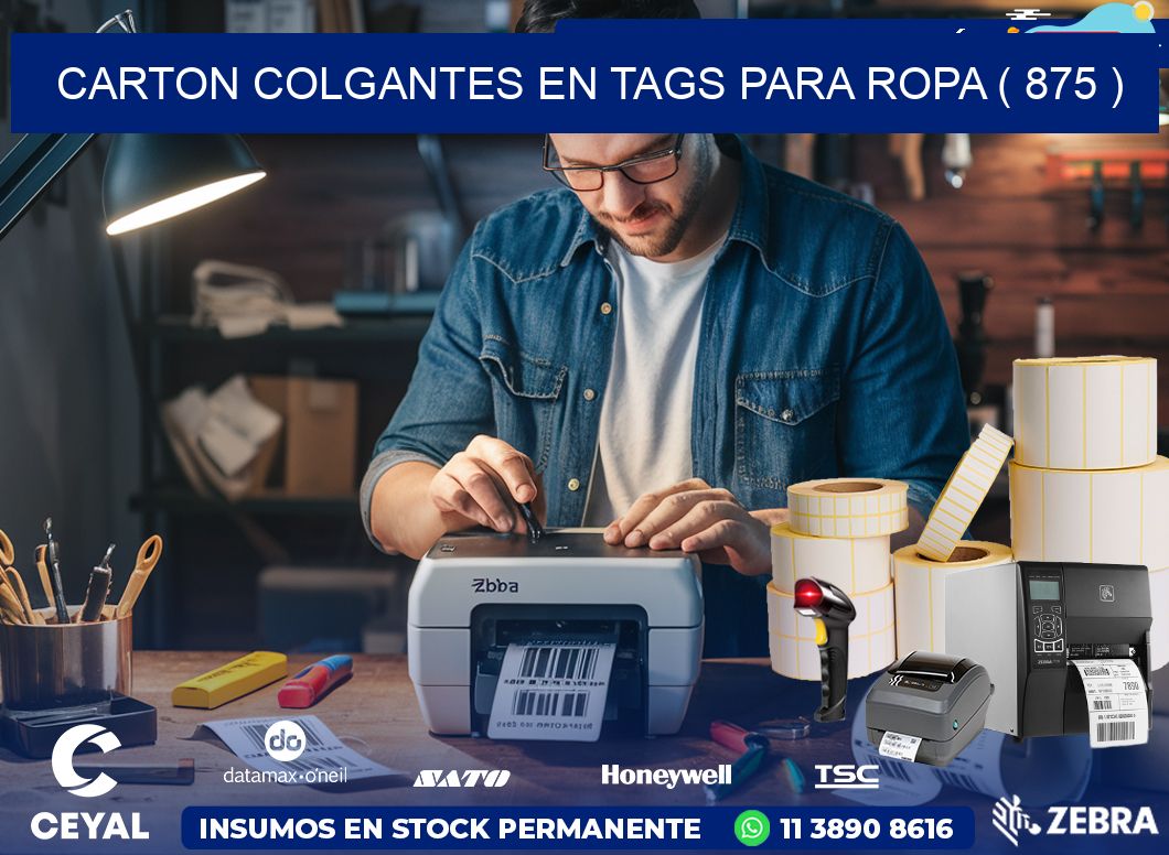 CARTON COLGANTES EN TAGS PARA ROPA ( 875 )