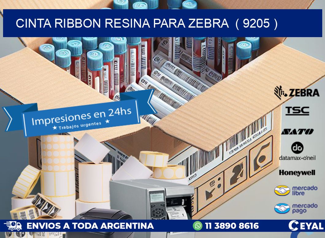 CINTA RIBBON RESINA PARA ZEBRA ( 9205 )