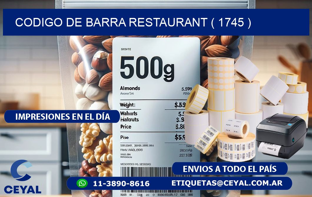 CODIGO DE BARRA RESTAURANT ( 1745 )