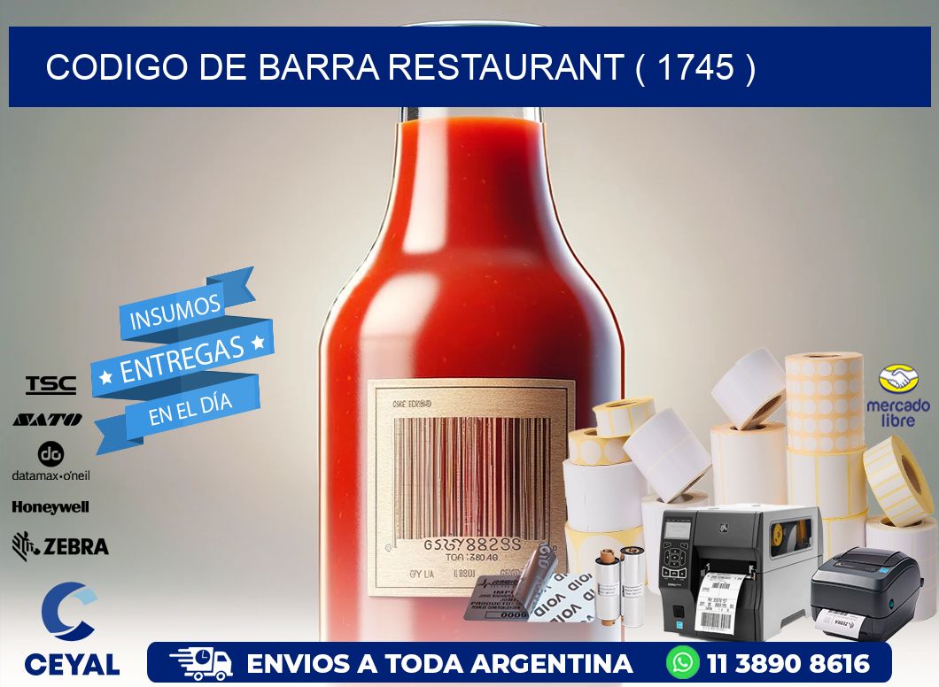 CODIGO DE BARRA RESTAURANT ( 1745 )