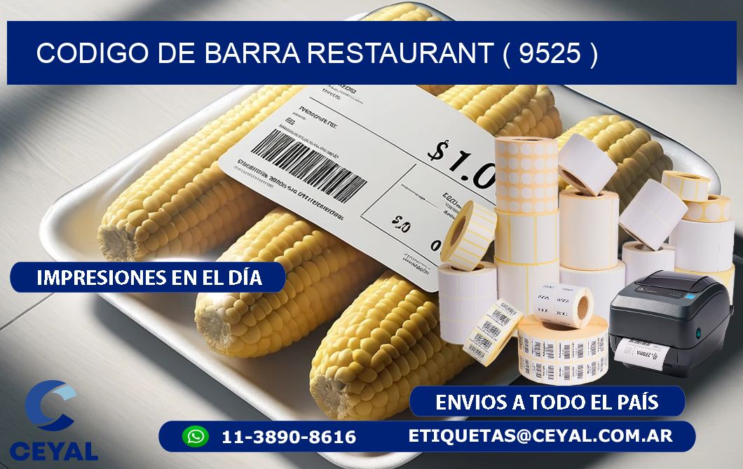 CODIGO DE BARRA RESTAURANT ( 9525 )