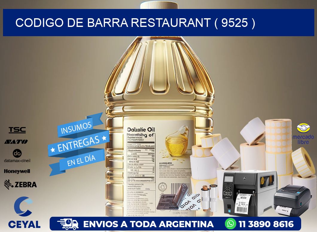 CODIGO DE BARRA RESTAURANT ( 9525 )