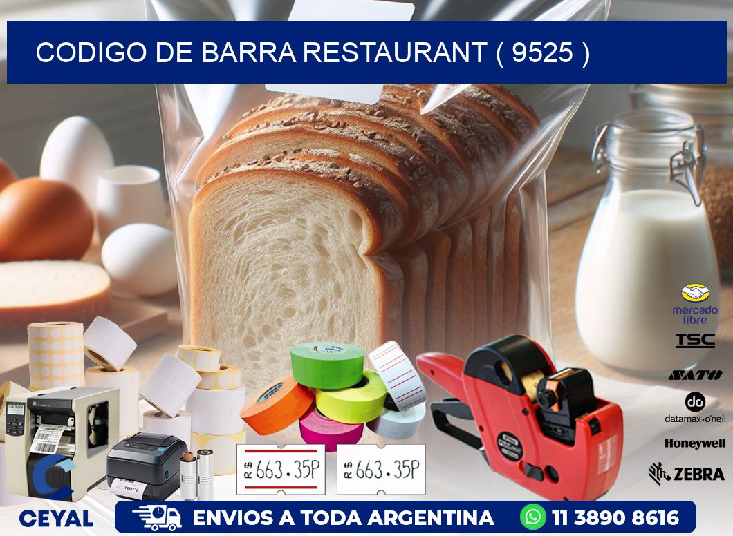 CODIGO DE BARRA RESTAURANT ( 9525 )