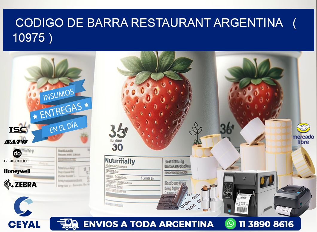 CODIGO DE BARRA RESTAURANT ARGENTINA   ( 10975 )