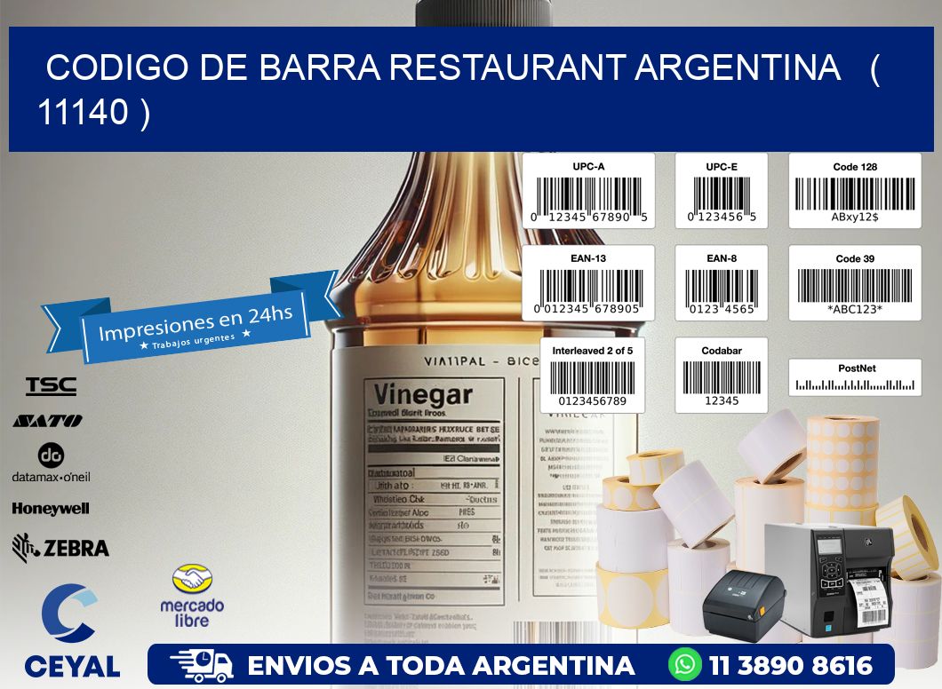 CODIGO DE BARRA RESTAURANT ARGENTINA   ( 11140 )