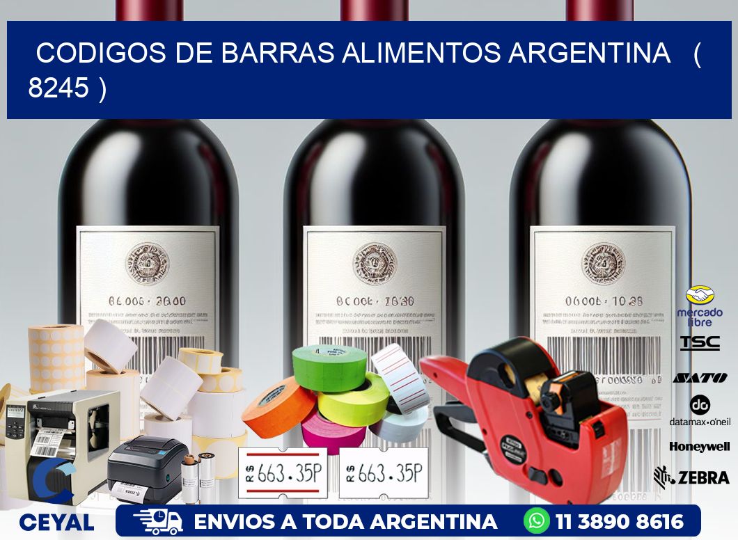 CODIGOS DE BARRAS ALIMENTOS ARGENTINA   ( 8245 )