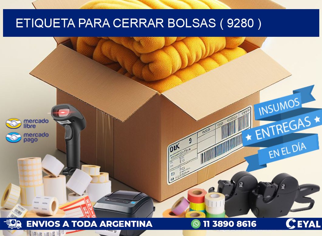 ETIQUETA PARA CERRAR BOLSAS ( 9280 )