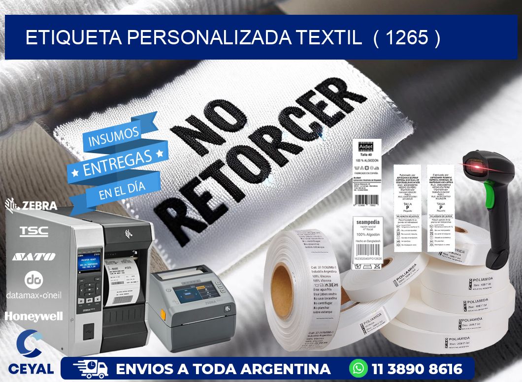 ETIQUETA PERSONALIZADA TEXTIL  ( 1265 )