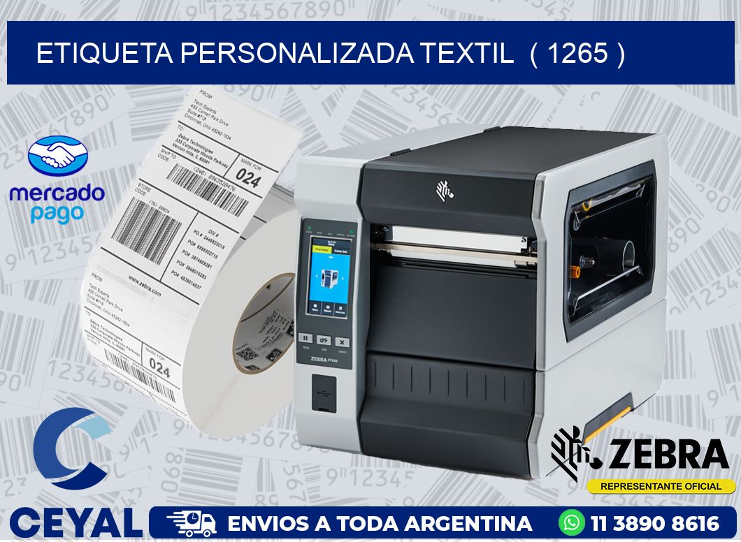 ETIQUETA PERSONALIZADA TEXTIL  ( 1265 )