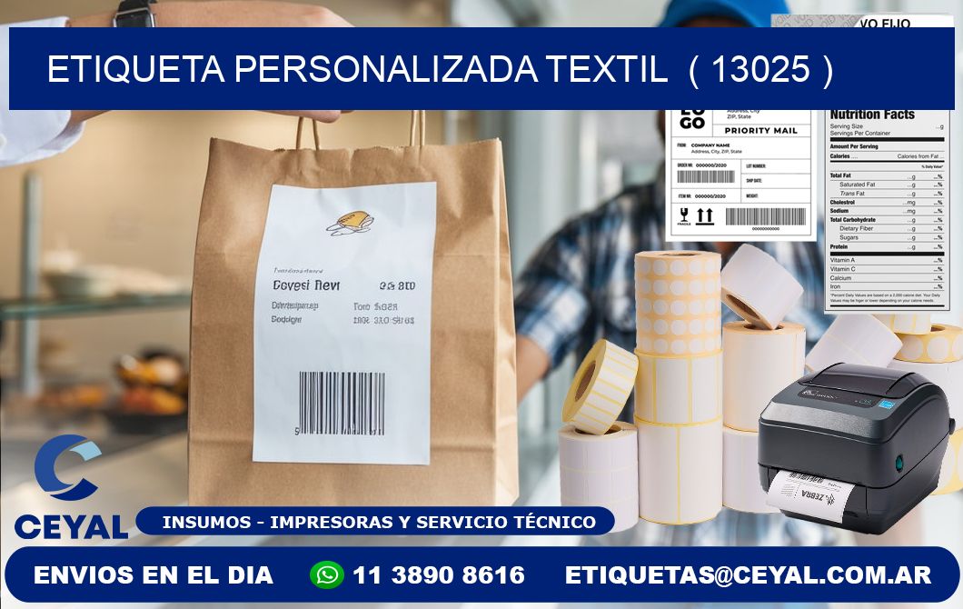 ETIQUETA PERSONALIZADA TEXTIL  ( 13025 )