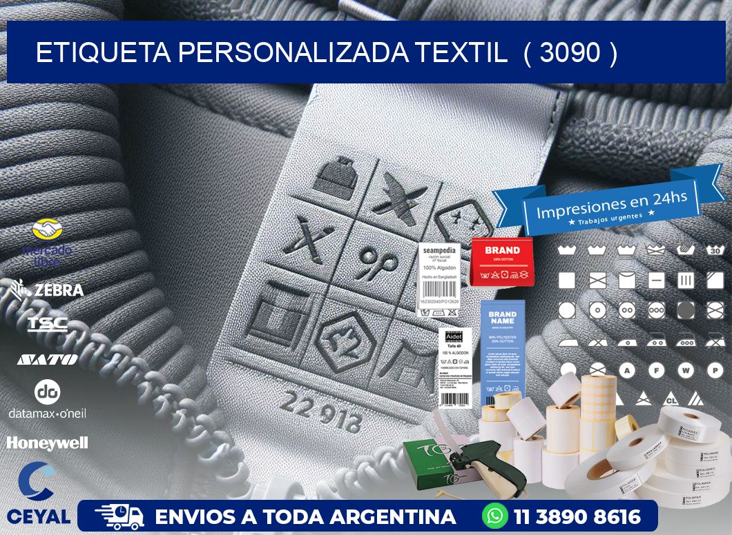 ETIQUETA PERSONALIZADA TEXTIL ( 3090 )