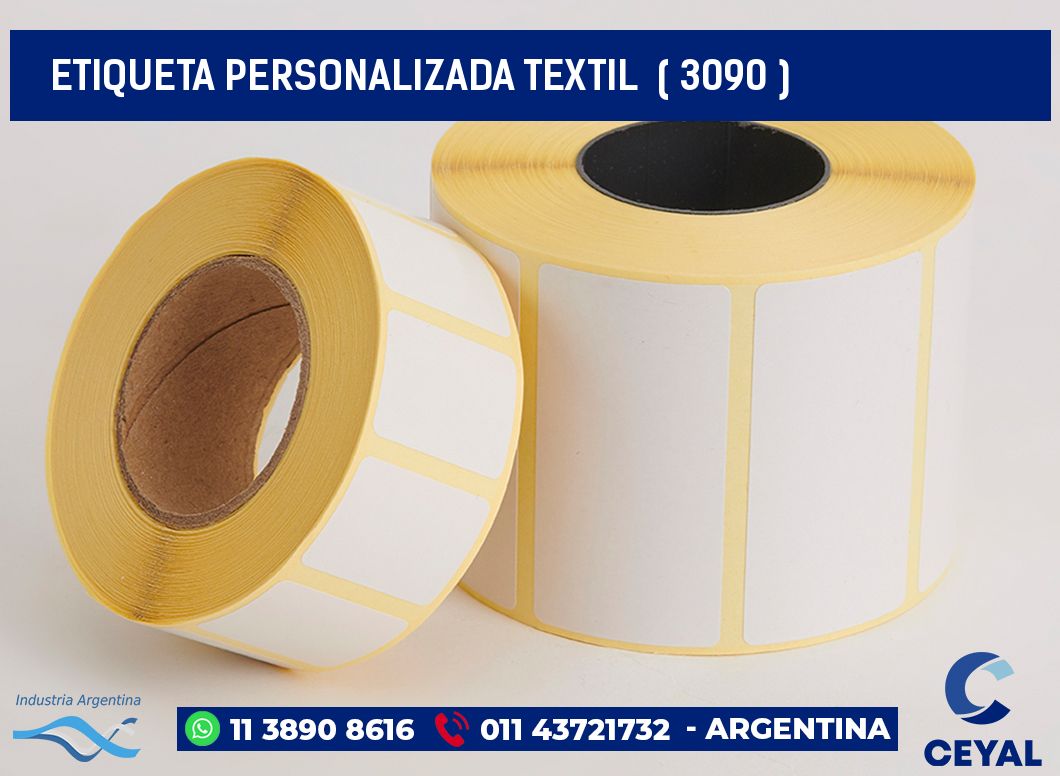 ETIQUETA PERSONALIZADA TEXTIL ( 3090 )