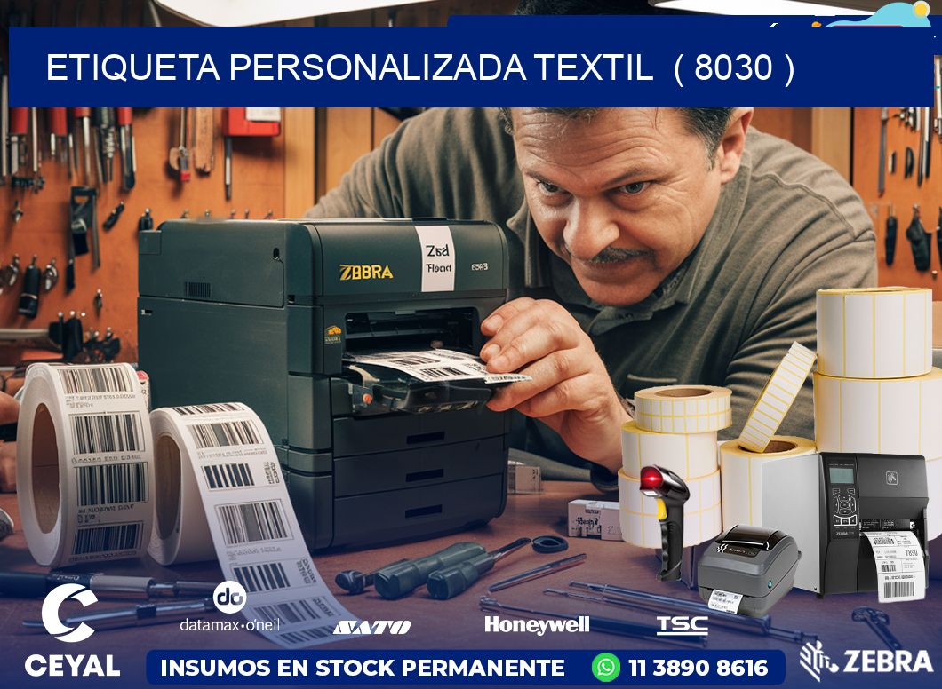 ETIQUETA PERSONALIZADA TEXTIL  ( 8030 )