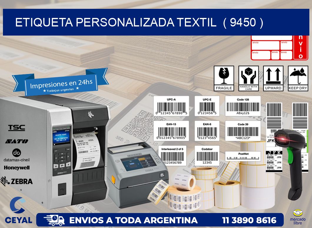 ETIQUETA PERSONALIZADA TEXTIL  ( 9450 )