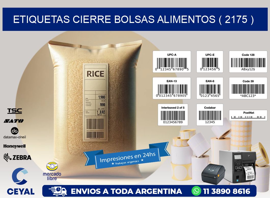 ETIQUETAS CIERRE BOLSAS ALIMENTOS ( 2175 )